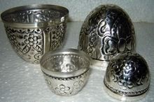 SILVER PLATED EGG BOX