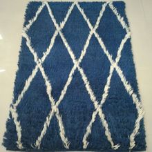 Berber Moroccan Pattern Woolen Shaggy Rug