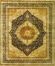 Tabriz Mahi Knotted Carpet