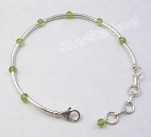 GREEN PERIDOT Beads Braclet