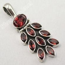 natural garnet gemstone handmade pendant