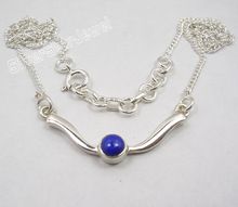 Silver Dazzling LAPIS LAZULI Adjustable Chain UNUSUAL Necklaces