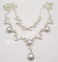 silver pearl necklace