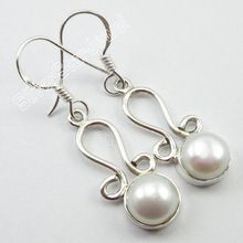 WHITE SEA PEARL DESIGNER Hanging Earrings