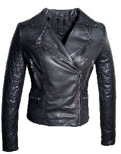 Leather Ladies Biker Jacket