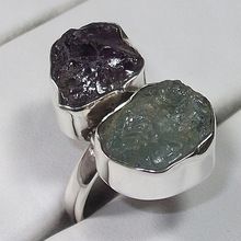 amethyst rough stone ring