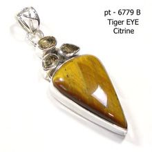 gemstone tear drop tiger eye Pendants