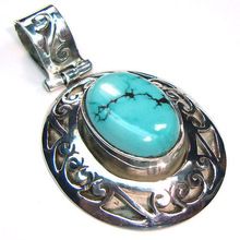 Natural Tibetan Turquoise Pendant