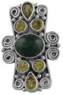 peridot semi precious ring