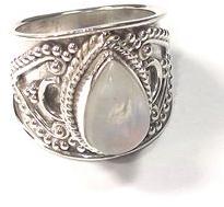 rainbow moonstone Ring