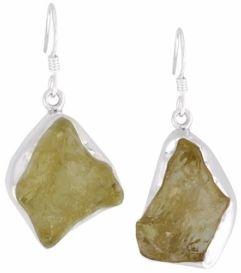 Rough Lemon Quartz earrings