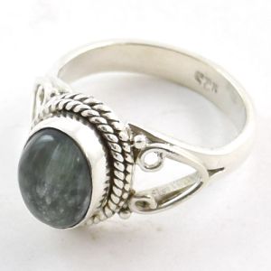 Serapinite Gemstone Ring