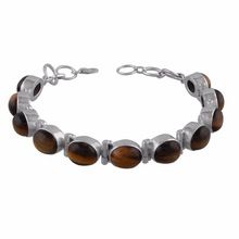 Tiger Eye Sterling Silver Bracelet