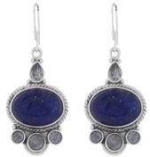 topaz silver gemstone earring