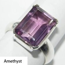 Women Amethyst Silver Ring