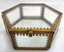 Metal Glass Jewelry Box