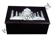 Black Soapstone Inlay Trinket Boxes