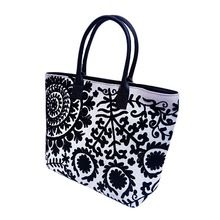 Embroidery Tote Shoulder Handbag