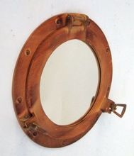 Antique Brass Porthole Mirrors,