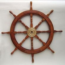 Brass Handle Wooden Ship Wheel