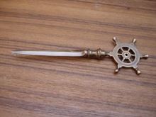 Brass Ship Wheel Letter Opener