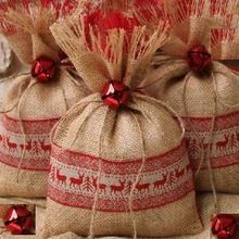 CHRISTMAS GIFT BURLAP BAG