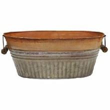 GALVANIZED METAL RUSTIC TUB