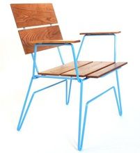 METAL CHAIR WITH WOODEN SHEET