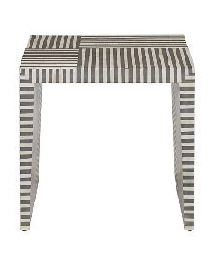 Black and White Stripes Horn & bone inlay console table