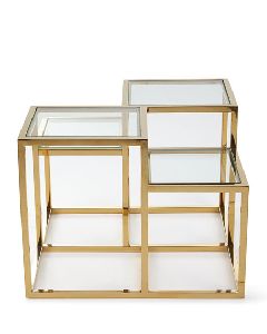 Gold Finish Stainless Steel Sofa side tables