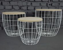 Wire basket Side table