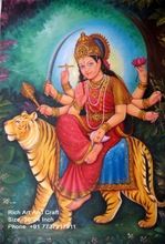 Goddess Durga Oil Canvas