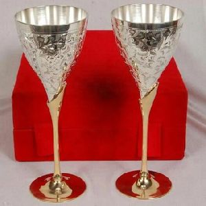 Brass Goblet Champagne Glass