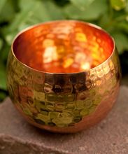 copper votive candle holder