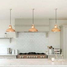 modern kitchen copper pendant