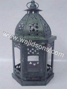 gold plated candle lantern