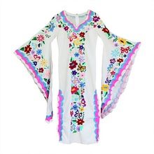 multicolor butterfly design kaftan