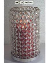 Crystal Beaded Pillar Candle Holder