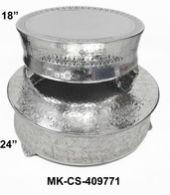 Round Cake Stand With Nickel Finish