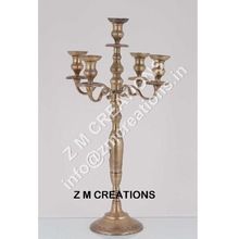 Antique Finish Raw Aluminium Candelabra