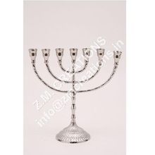 Brass Menorah Religious Candle Holder