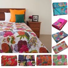 Bedspread work Throw Kantha