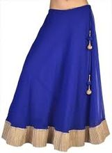 Georgette Blue Gotta Patti Lehenga Skirt