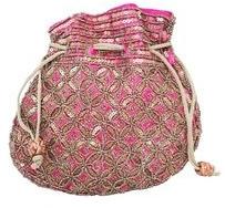 ladies partywear designer Drawstring Potli