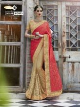 Fashion stone hand work net sarees