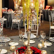 Nickel Plated Candelabra with Flower Bowl