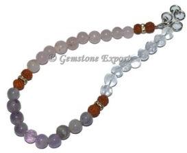 Crystal Rose Gemstone Amethyst Anklet