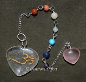 Crystals Quartz Om Sun Catcher Pendulums