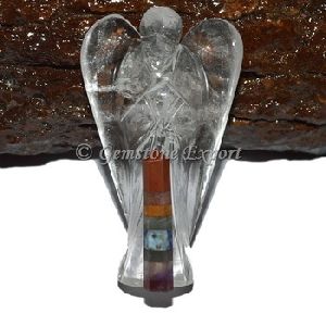 Gemstone Crystal Quartz Angel Chakra Point