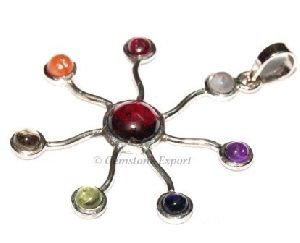 Silver Chakra Pendants